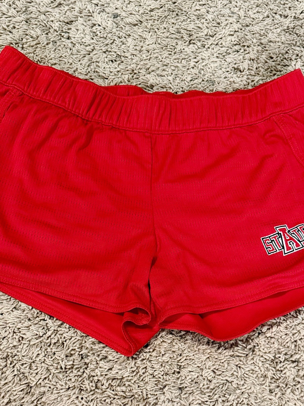 Under Armour Red Women's Athletic Shorts with AState Patch